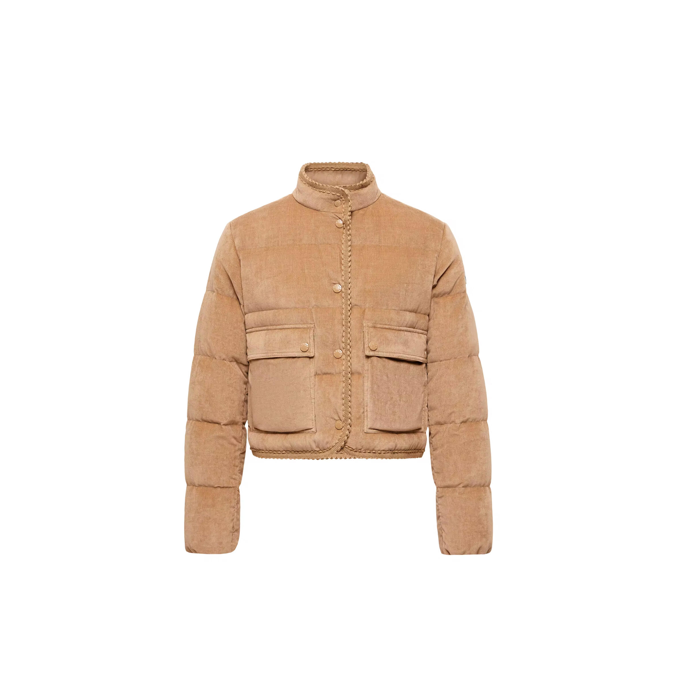 MONCLER ESSARTS BRAIDED TRIM CORDUROY SHORT DOWN JACKET K20931A0002159860